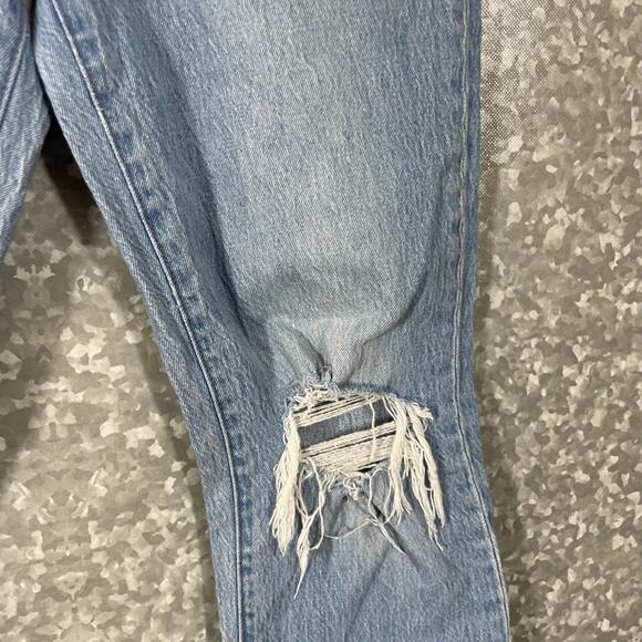 Madewell Perfect Vintage Women's High Rise Distressed Jeans - Size 27 - Tapered - Picture 3 of 9